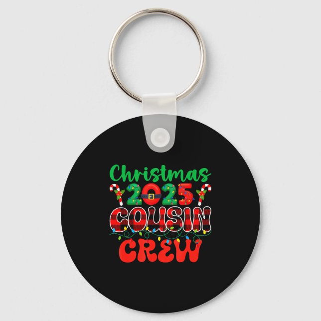 Llavero Christmas 2025 Cousin Crew Xmas Lights Family Reun (Anverso)
