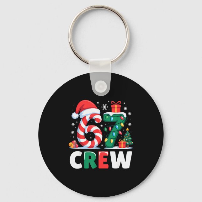 Llavero Christmas 67 Crew Brainrot Funny Candy Cane Lights (Anverso)