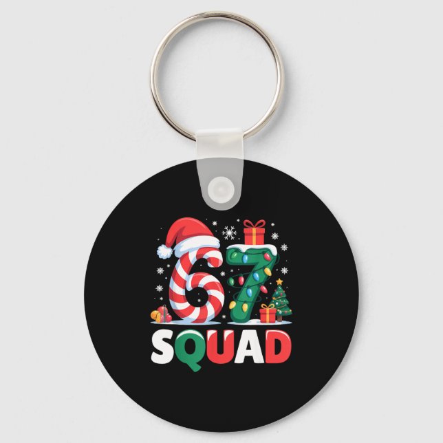 Llavero Christmas 67 Squad Brainrot Funny Candy Cane Light (Anverso)