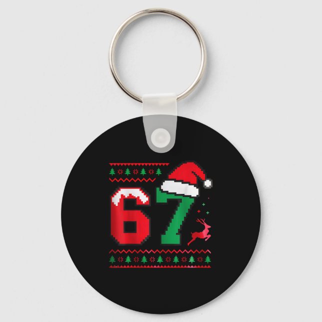 Llavero Christmas 67 Ugly Sweater Number 67 Design  (Anverso)