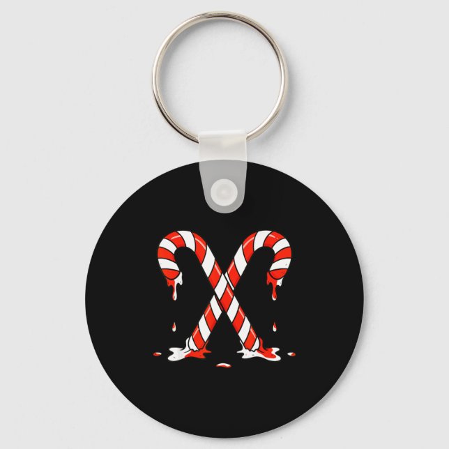 Llavero Christmas Candy Cane Drip Boys Girls Kids  (Anverso)