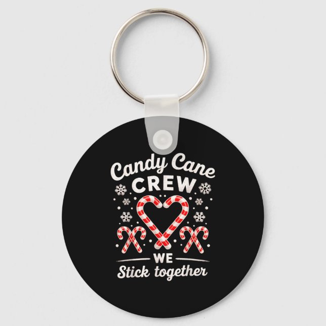 Llavero Christmas Candy Cane Heart Holiday Family Matching (Anverso)