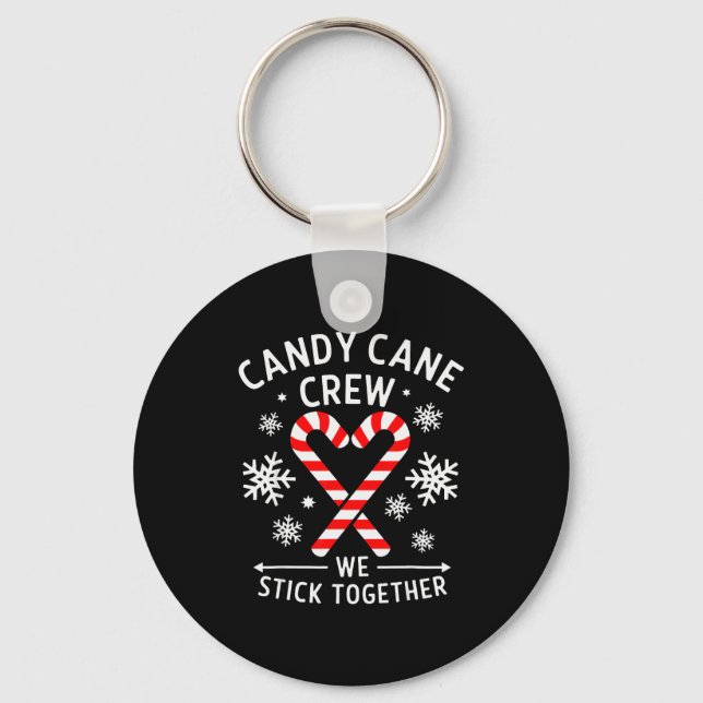 Llavero Christmas Candy Cane Heart Holiday Family Matching (Anverso)