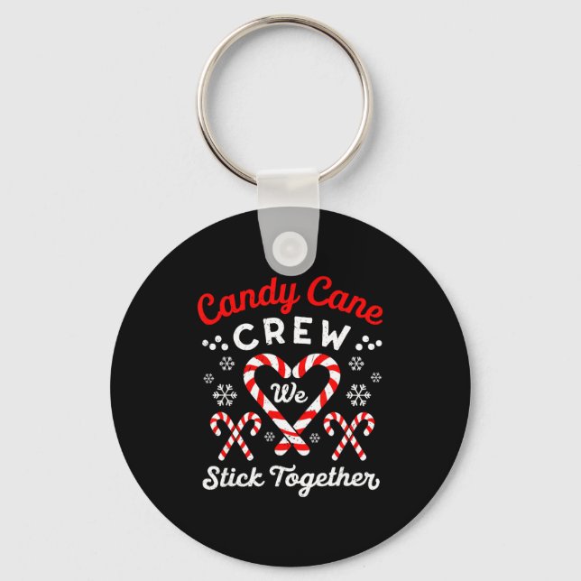 Llavero Christmas Candy Cane Heart Holiday Family Matching (Anverso)