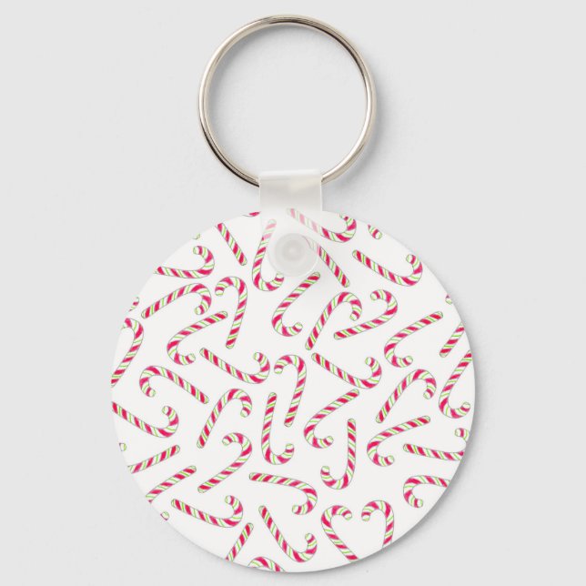 Llavero Christmas candy cane pattern (Anverso)