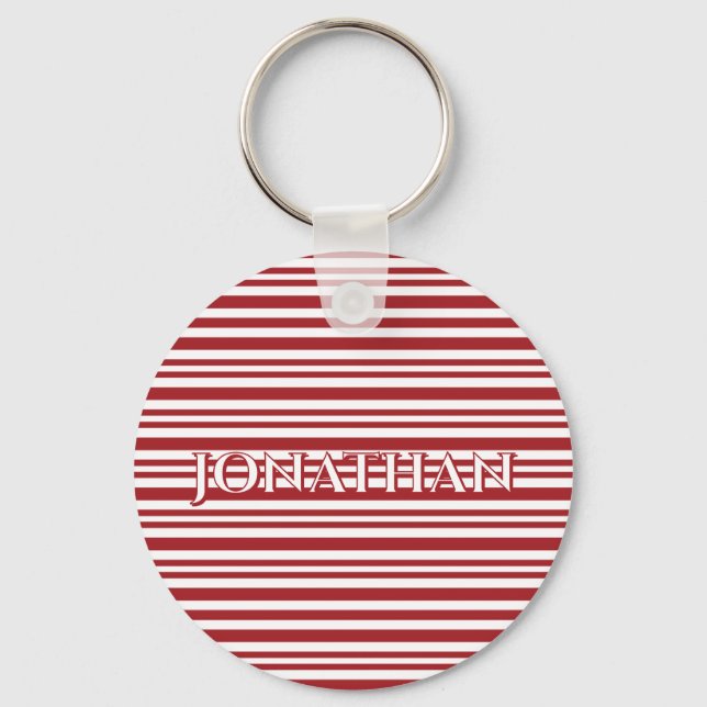 Llavero Christmas Candy Cane Stripes (Anverso)