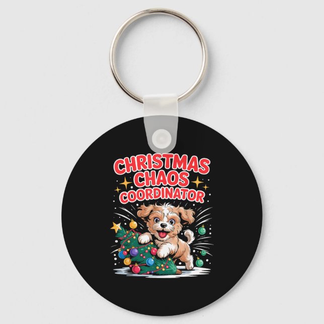Llavero Christmas Chaos Coordinator Xmas Puppy Funny Shi-o (Anverso)