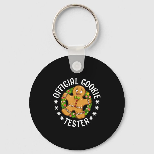 Llavero Christmas Cookie Tester Men Women Kids Youth  (Anverso)
