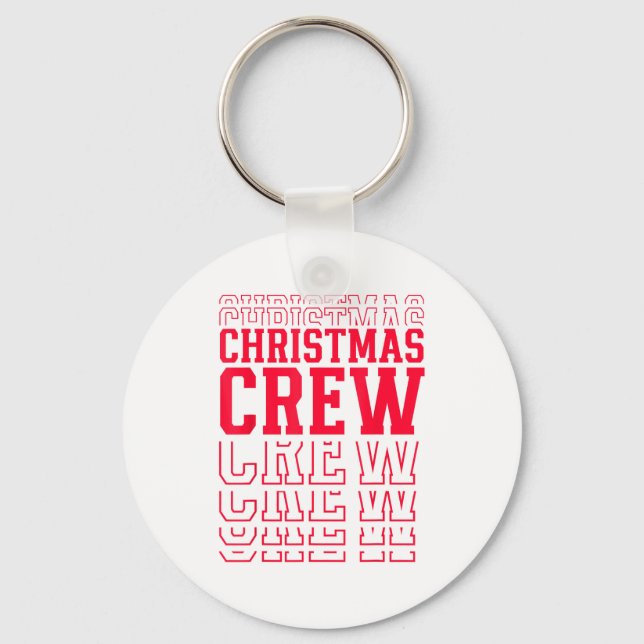 Llavero Christmas Crew Red Layered Text Family Santa Xmas  (Anverso)