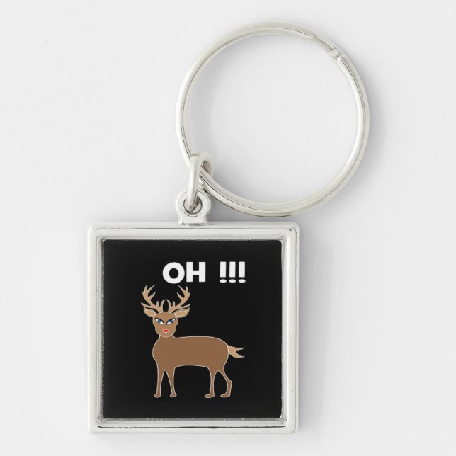 Llavero Christmas Deer Season Cute Festive Retro Style  (Frente)