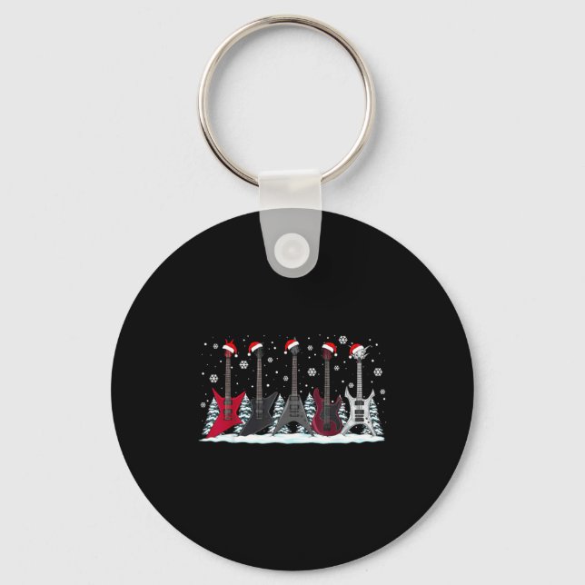 Llavero Christmas Electric Guitars Metalhead Guitarist Xma (Anverso)