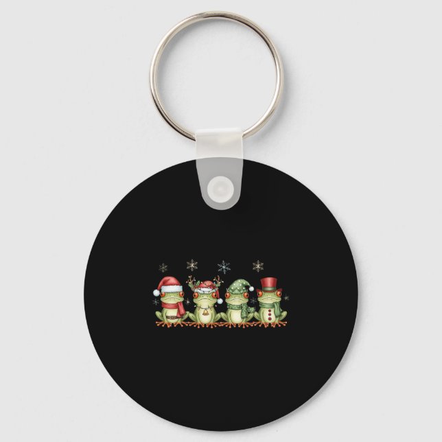 Llavero Christmas Frog Funny Men Women Kids Cute Hoppy Xma (Anverso)