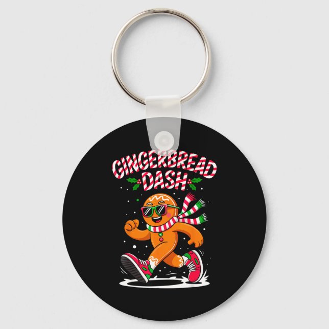 Llavero Christmas Gingerbread Dash Running Runner Xmas Mar (Anverso)