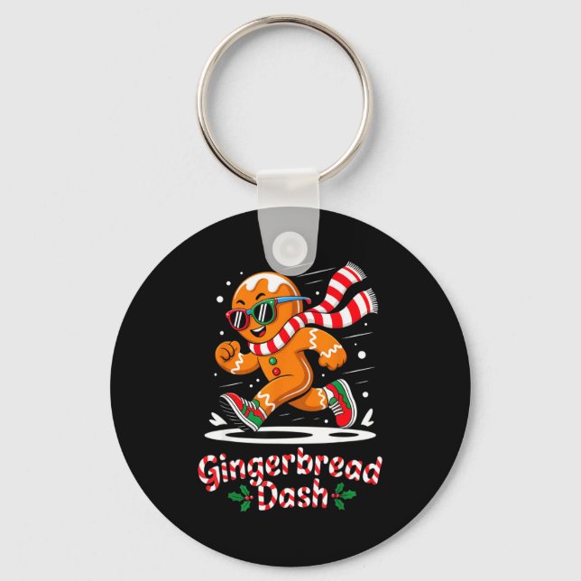 Llavero Christmas Gingerbread Dash Running Runner Xmas Mar (Anverso)