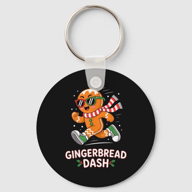 Llavero Christmas Gingerbread Dash Running Runner Xmas Mar (Anverso)