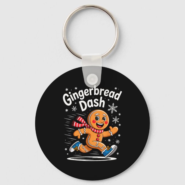 Llavero Christmas Gingerbread Dash Running Runner Xmas Mar (Anverso)