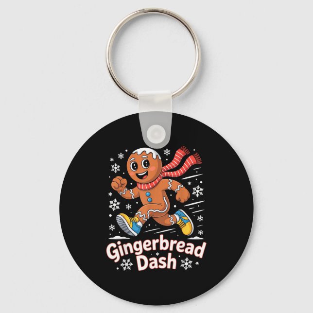 Llavero Christmas Gingerbread Dash Running Runner Xmas Mar (Anverso)
