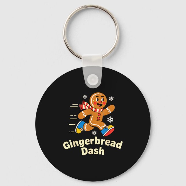 Llavero Christmas Gingerbread Dash Running Runner Xmas Mar (Anverso)