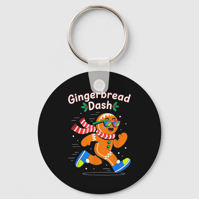 Llavero Christmas Gingerbread Dash Running Runner Xmas Mar (Anverso)