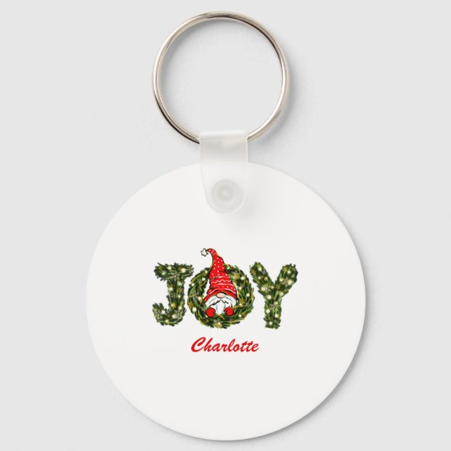Llavero Christmas Gnome Joy Red Green White  (Anverso)