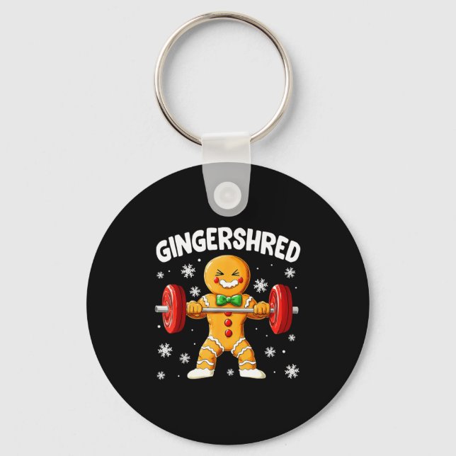 Llavero Christmas Gym Gingerbread Gingershred Xmas Workout (Anverso)