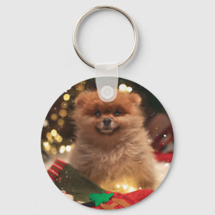 Llavero Christmas happy puppy