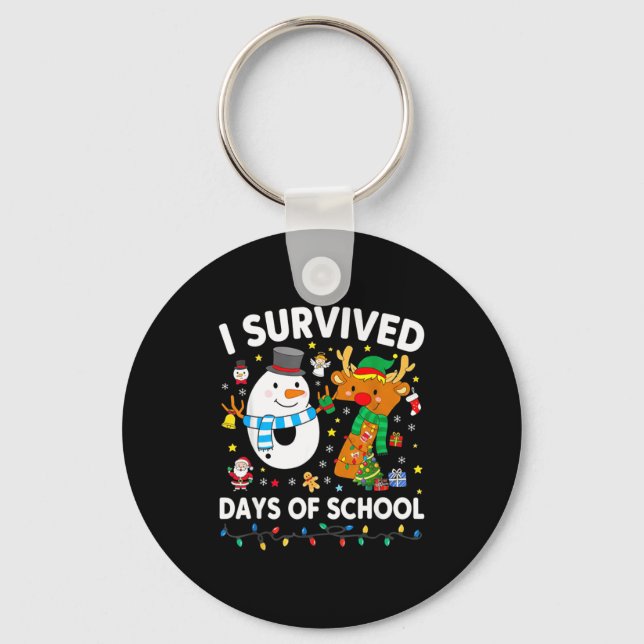 Llavero Christmas I Survived 67 Days Of School Funny Meme  (Anverso)