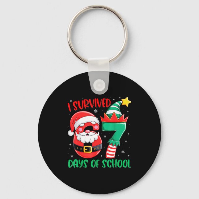 Llavero Christmas I Survived 67 Days Of School Funny Six S (Anverso)