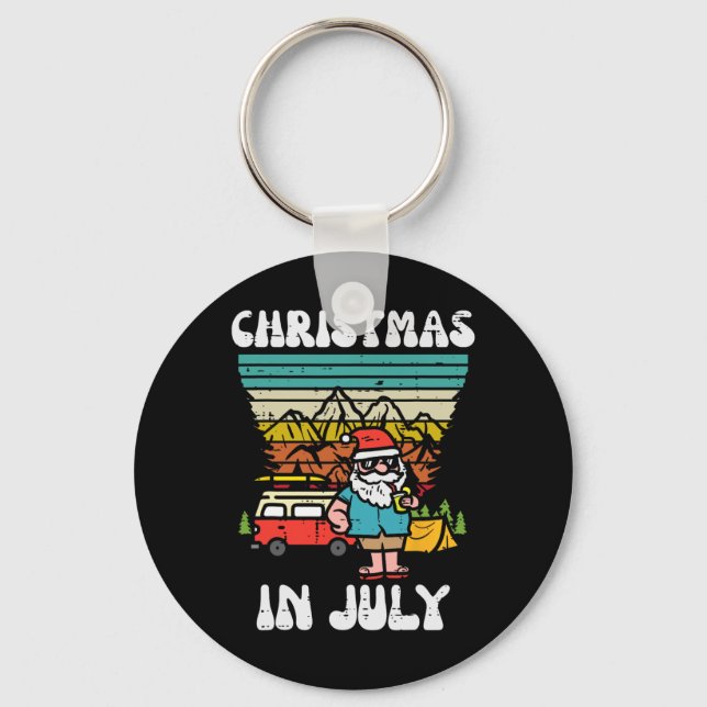 Llavero Christmas In July Camper Van Santa Retro Xmas Men  (Anverso)