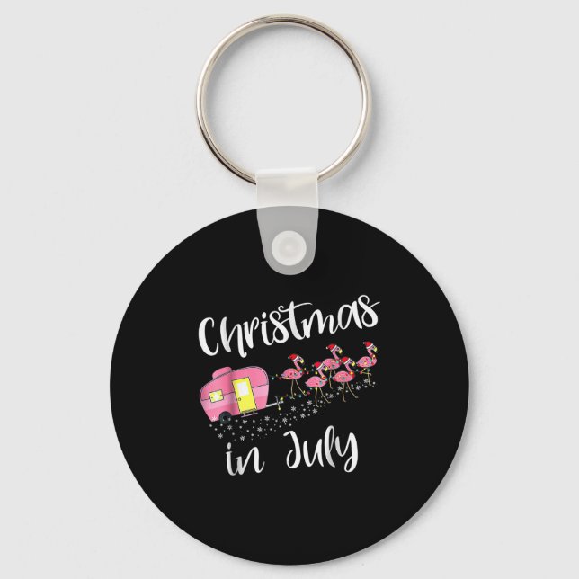 Llavero Christmas In July Flamingo Nk  (Anverso)
