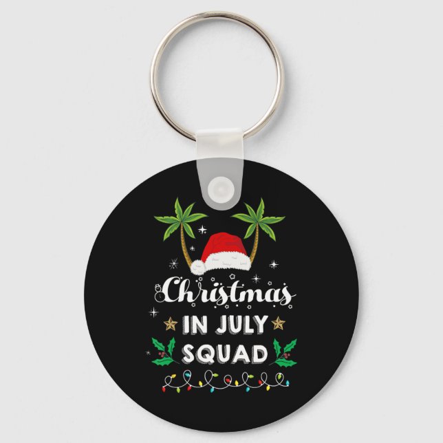 Llavero Christmas In July Squad Funny Summer Xmas Santa Ha (Anverso)