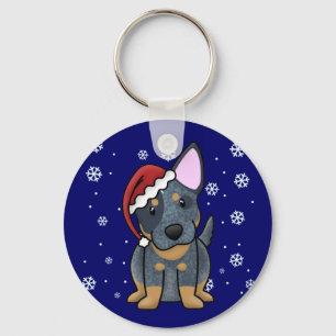 Llavero Christmas Kawaii Blue Heeler