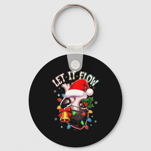 Llavero Christmas Let I T Flow Anatomy Heart Cardiac Nurse (Anverso)