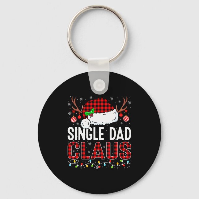 Llavero Christmas Lights Single Dad Claus Family Matching  (Anverso)
