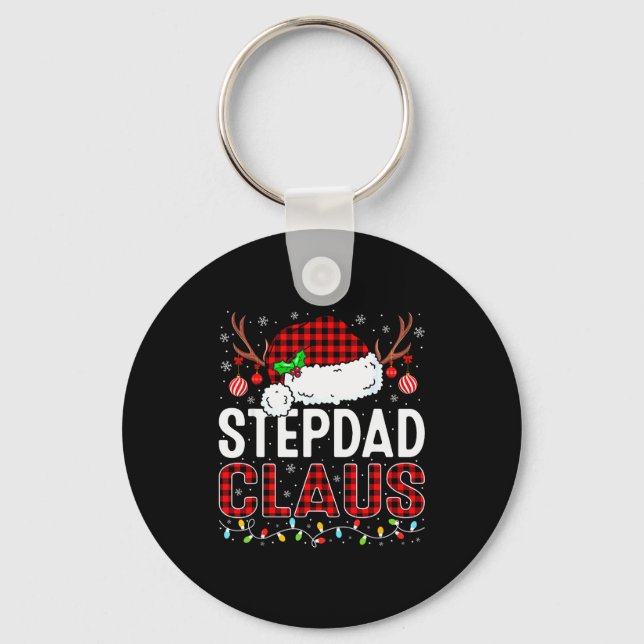 Llavero Christmas Lights Stepdad Claus Family Matching Xma (Anverso)