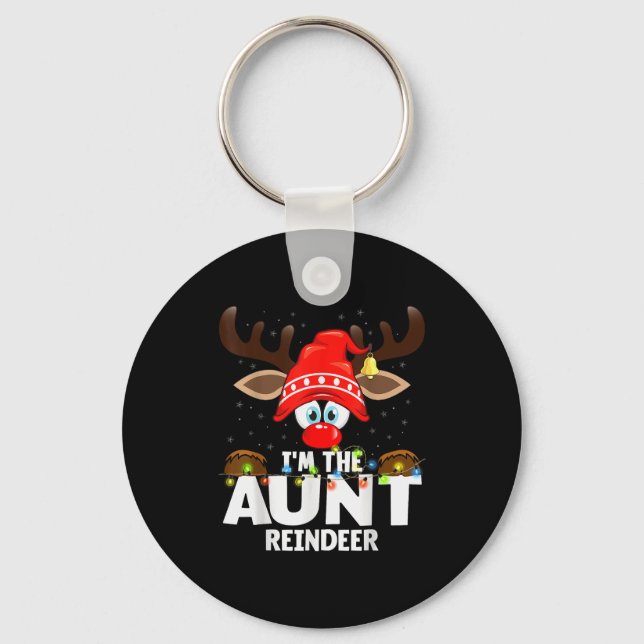 Llavero Christmas Matching I'm The Aunt Reindeer  (Anverso)