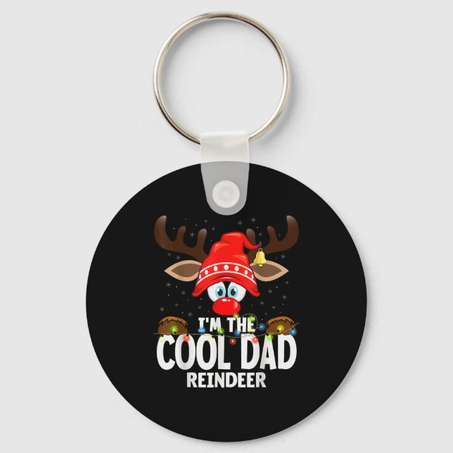 Llavero Christmas Matching I'm The Cool Dad Reindeer  (Anverso)