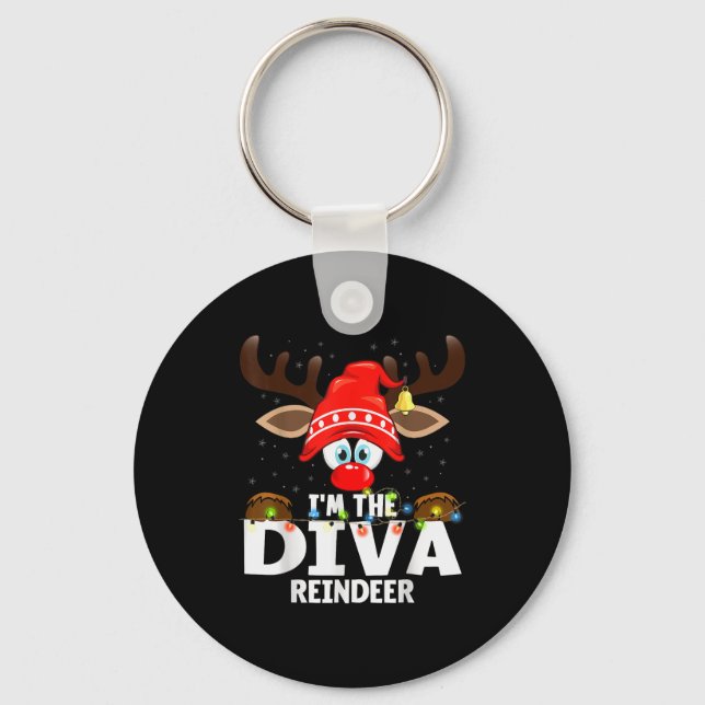 Llavero Christmas Matching I'm The Diva Reindeer  (Anverso)
