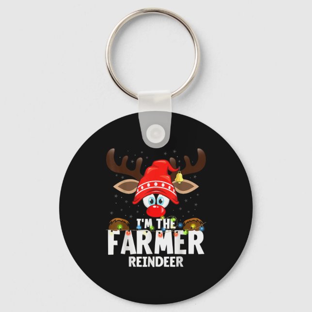 Llavero Christmas Matching I'm The Farmer Reindeer  (Anverso)