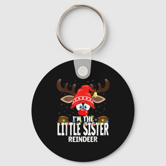 Llavero Christmas Matching I'm The Little Sister Reindeer  (Anverso)