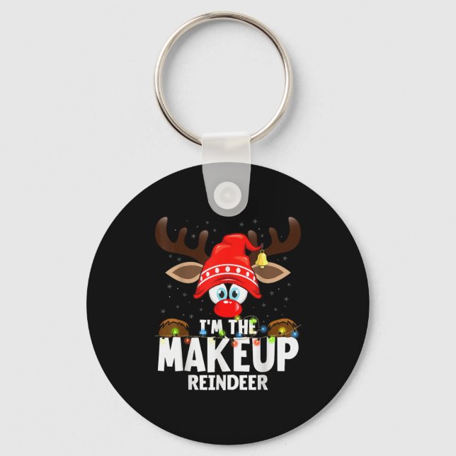 Llavero Christmas Matching I'm The Makeup Reindeer  (Anverso)