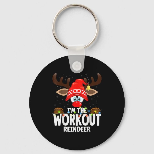Llavero Christmas Matching I'm The Workout Reindeer  (Anverso)