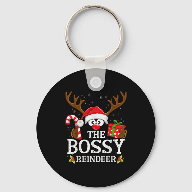 Llavero Christmas Matching The Bossy Reindeer Family  (Anverso)