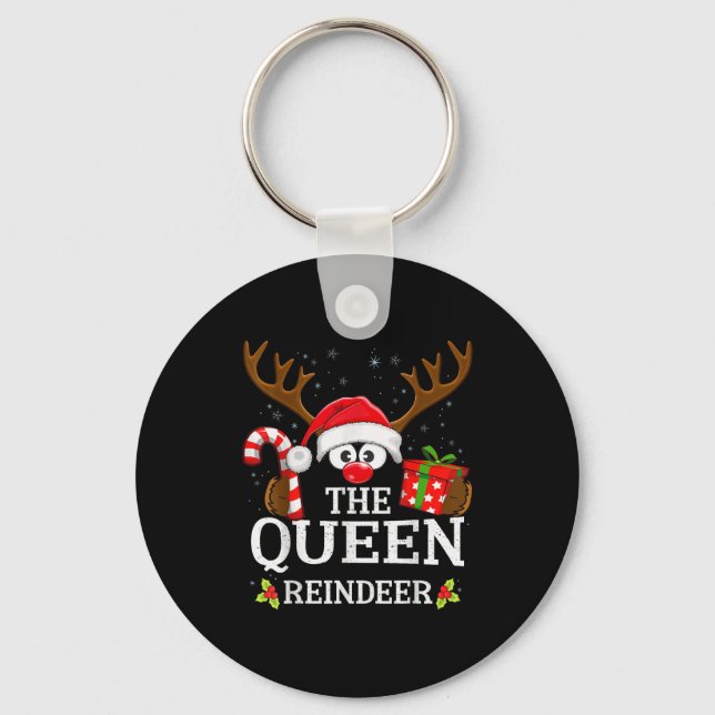 Llavero Christmas Matching The Queen Reindeer Family  (Anverso)
