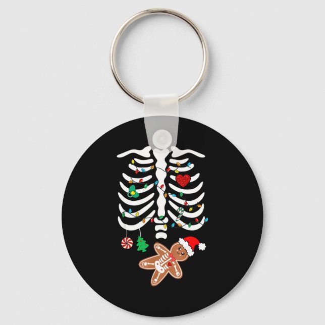Llavero Christmas Maternity Pregnancy Gingerbread Skeleton (Anverso)