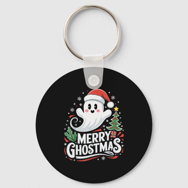 Llavero Christmas Merry Ghostmas Santa Srit Xmas Pajamas S (Anverso)
