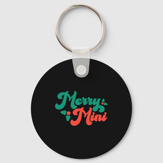 Llavero Christmas Merry Mini Cute Modern Tygraphy Script B (Anverso)