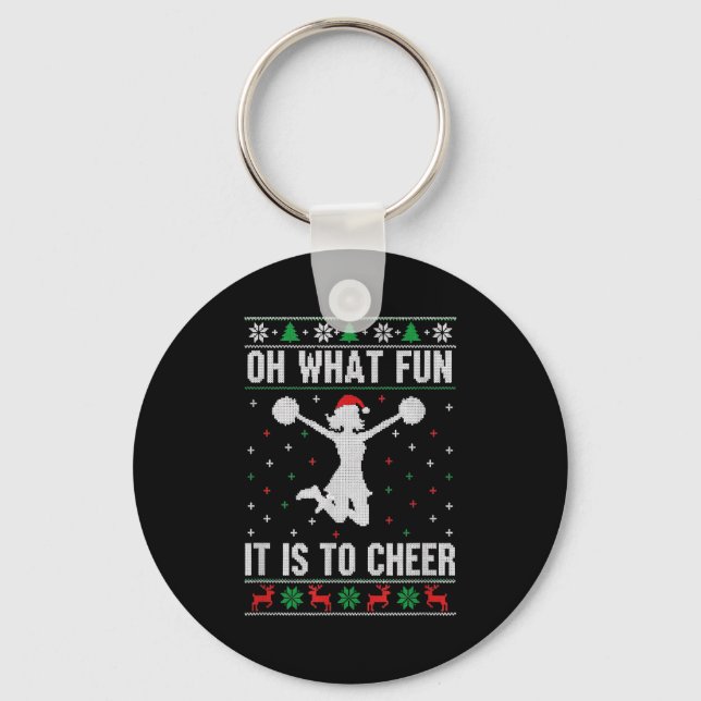 Llavero Christmas Oh What Fun It Is To Cheer - Cheerleadin (Anverso)