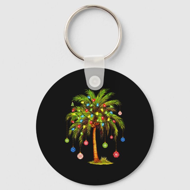 Llavero Christmas Palm Tree Light Hawaiian Trocal Xmas  (Anverso)
