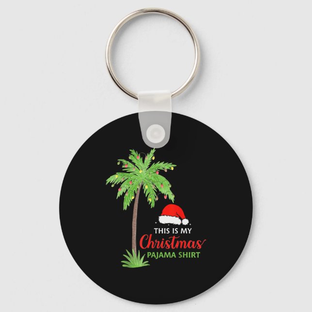 Llavero Christmas Palm Tree This Is My Christmas Pajama Xm (Anverso)